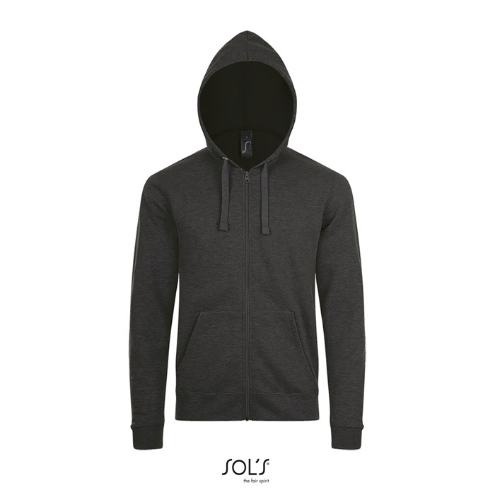 Hoodie publicitaire homme molletonné 260g - STONE anthracite chiné